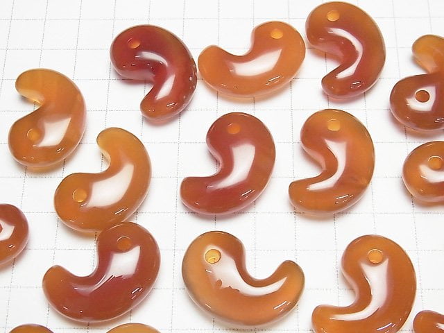 Karnelian AAA Komma-förmige Perle 30x20x11mm 1Stück