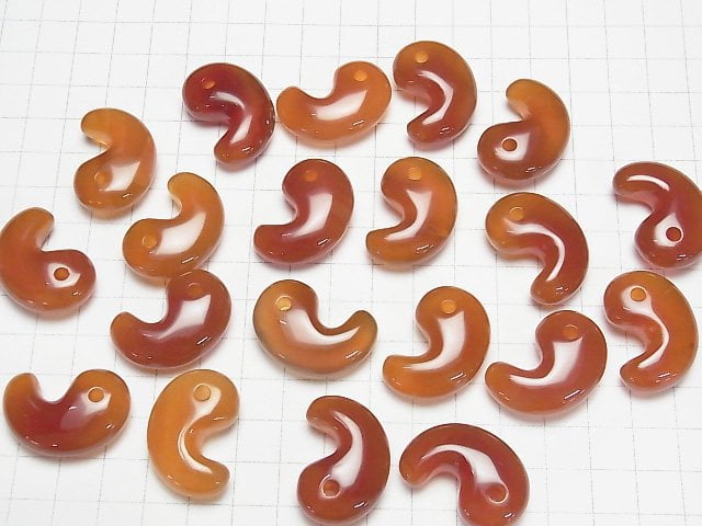 Karnelian AAA Komma-förmige Perle 30x20x11mm 1Stück