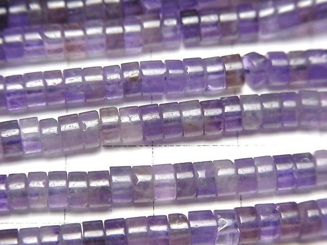 紫水晶AA+扁珠(算盤珠)4x4x2mm 1串珠子(約15英吋/36公分)