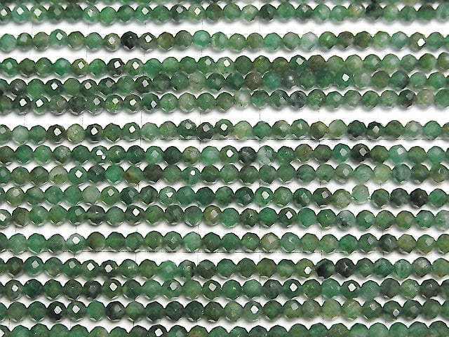 Hochwertig! Grüner Glimmer in Quarz AA++ Facettiert Runde 3mm 1Strang Perlen (ca. 15 Zoll/37 cm)