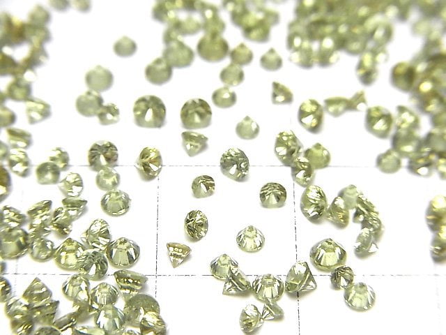 Hochwertiger Demantoid Granat AAA Rund Facettiert 1,5-2,5mm 4Stücke