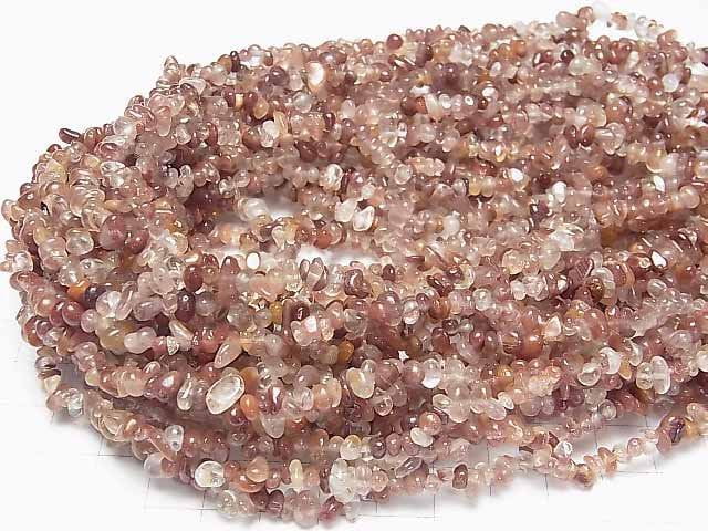 Brauner Rutilquarz AA Chips (Kleine Nugget) 1Strang Perlen (ca. 33 Zoll / 82 cm)