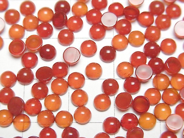 紅瑪瑙 AAA 圓形凸圓形戒面 4x4mm 10顆