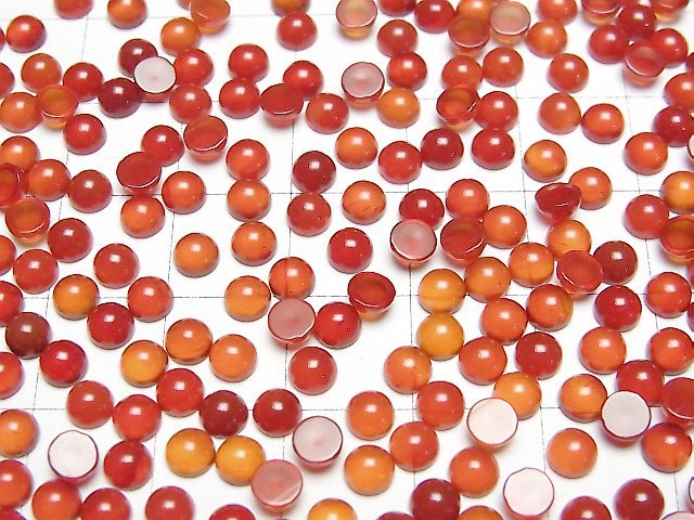 Roter Achat AAA Rund Cabochon 4x4mm 10Stücke