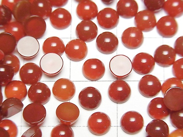 紅瑪瑙 AAA 圓形凸圓面 5x5mm 10顆