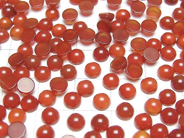 Roter Achat AAA Rund Cabochon 5x5mm 10Stücke