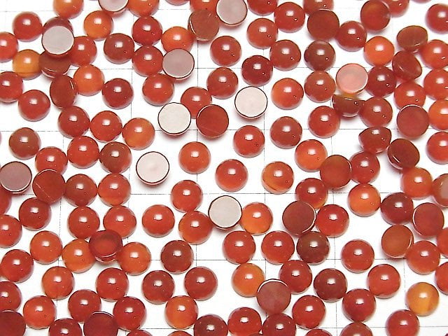 Roter Achat AAA Rund Cabochon 5x5mm 10Stücke