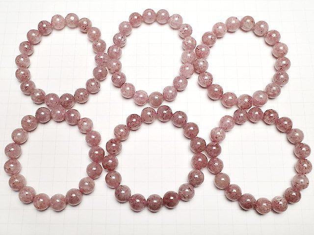 Rosa Epidot AA++ Rund 12mm Armband