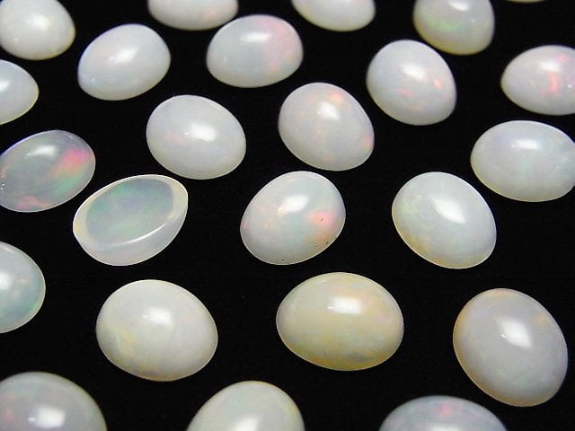 Hochwertiger äthiopischer Opal AA++ Oval Cabochon 11x9mm 1 Stück