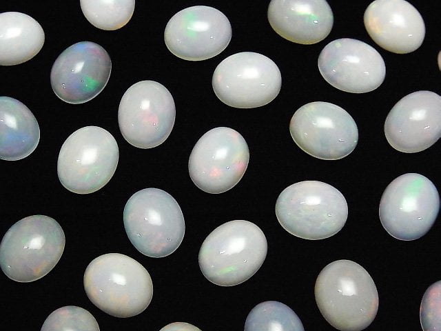 Hochwertiger äthiopischer Opal AA++ Oval Cabochon 11x9mm 1 Stück