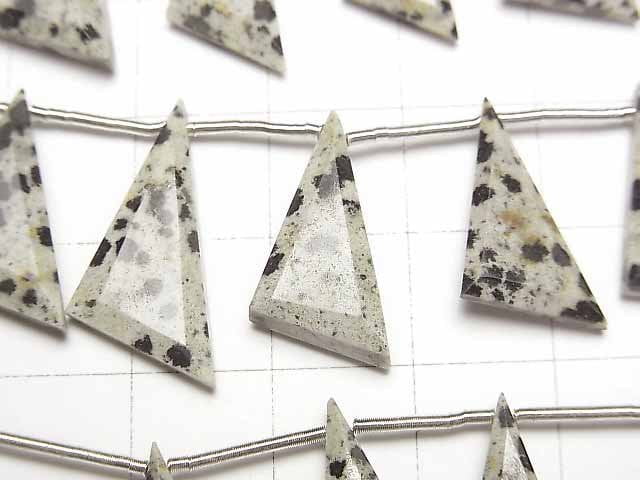 Dalmatian Jasper Flat Triangle 20x8mm 1strand beads (8pcs )