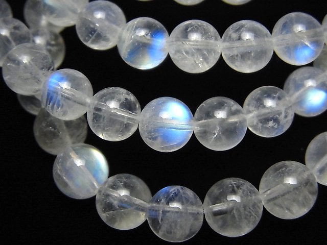 彩虹月光石 AAA 圓珠 6mm-6.5mm 手鍊