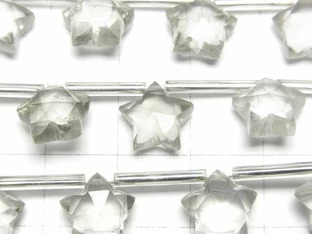 綠紫晶 AAA - 刻面星形 10x10 公釐 1串珠子 (8顆)
