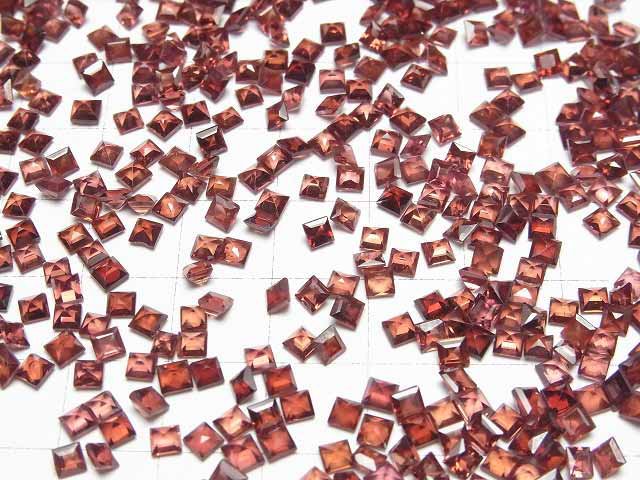 Hochwertiger Mosambik-Granat AAA Lose Stein Quadrat Facettiert 3x3mm 10 Stück