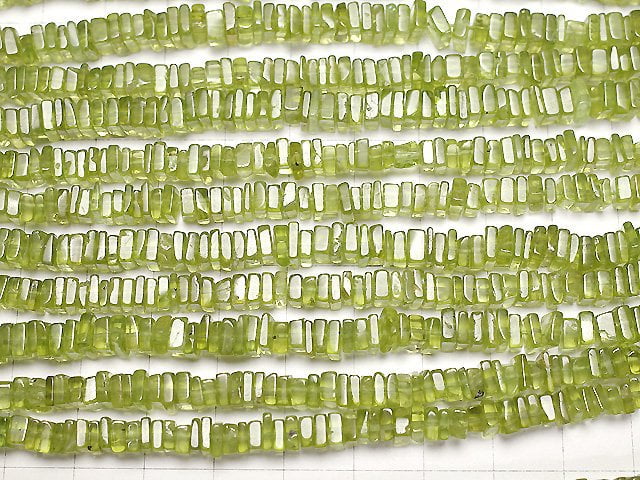 Hochwertiger Peridot AA++ Quadrat Rondelle (Scheibe) halb oder 1 Strang Perlen (ca. 15 Zoll/38 cm)