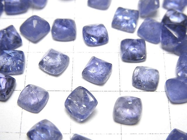 頂級坦桑石 AAA- 麵包山形切割 6x6公釐 2顆