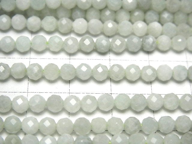 High Quality! Burma Jadeite AA+ Faceted Round 4mm 1strand beads (aprx.15inch/36cm)