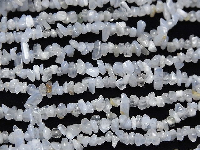 Naturfarbener blauer Chalcedon AA Chips (kleine Nugget) 1strang Perlen (ca. 78cm)