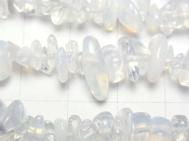 合成蛋白石碎石(小顆粒)白色 1串珠(約31英吋/78公分)