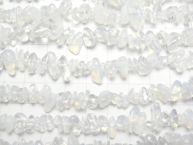 Synthetische Opal Chips (kleine Nugget) weiß 1strang Perlen (ca. 78cm)