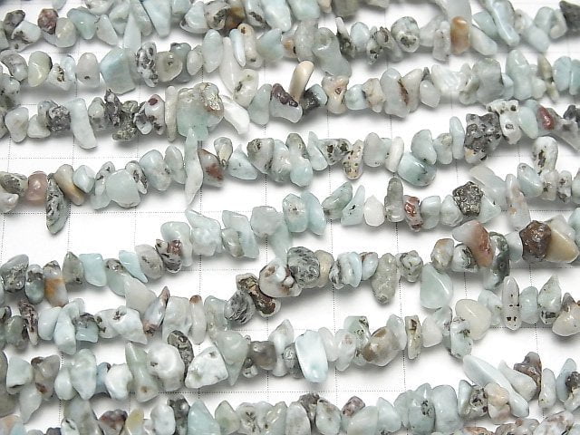 Larimar Pectolith AA Chips (kleine Nugget) 1 Strang Perlen (ca. 31 Zoll/78 cm)