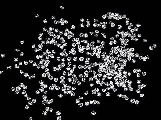 Hochwertiger natürlicher weißer Zirkon AAA lose Steine rund facettiert 2x2mm 20 Stück