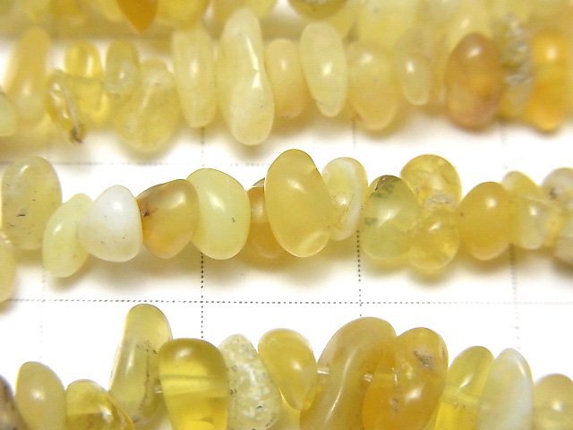 黃色蛋白石碎石(小塊)1串珠子(約33英吋/84公分)