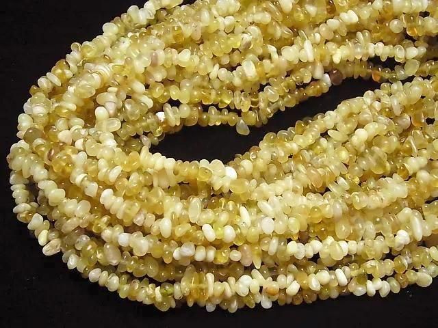 Pépites d'opale jaune (petites pépites) 1 fil de perles (environ 84 cm)