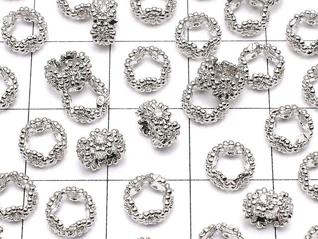 Metallteile Rondelle 6x6x3mm silberfarben (mit CZ) 2 Stück