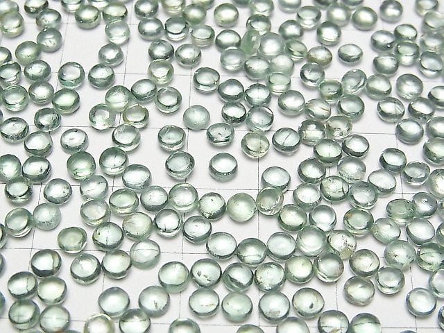 Hochwertiger grüner Kyanit AAA Rund Cabochon 4x4mm 5 Stück