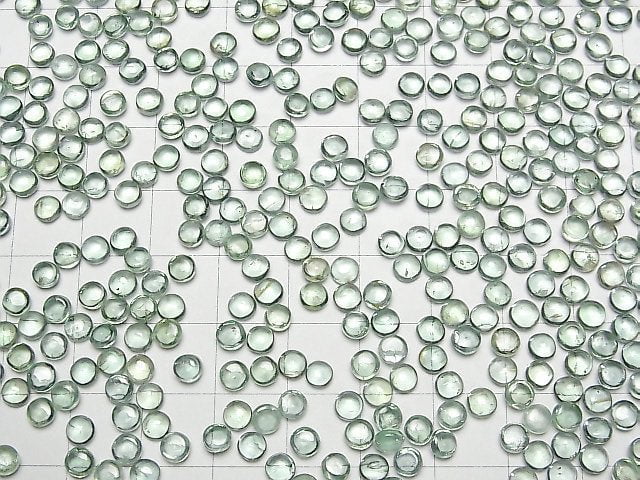 Hochwertiger grüner Kyanit AAA Rund Cabochon 4x4mm 5 Stück