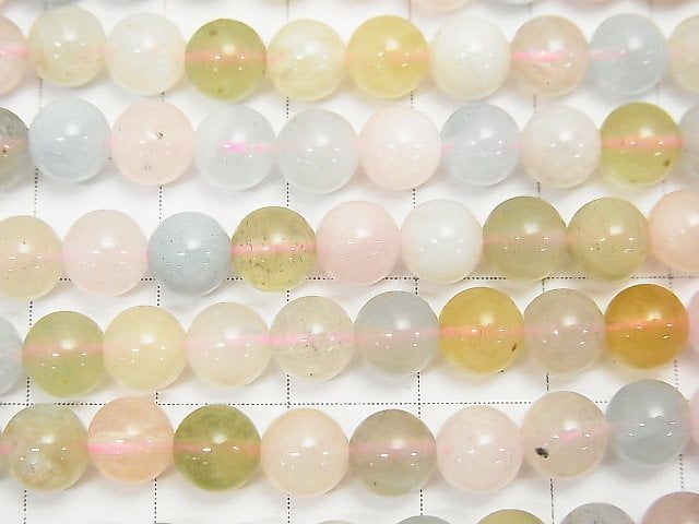 Beryl Mix (Multicolor Aquamarine) AA Round 6mm 1strand beads (aprx.15inch/38cm)