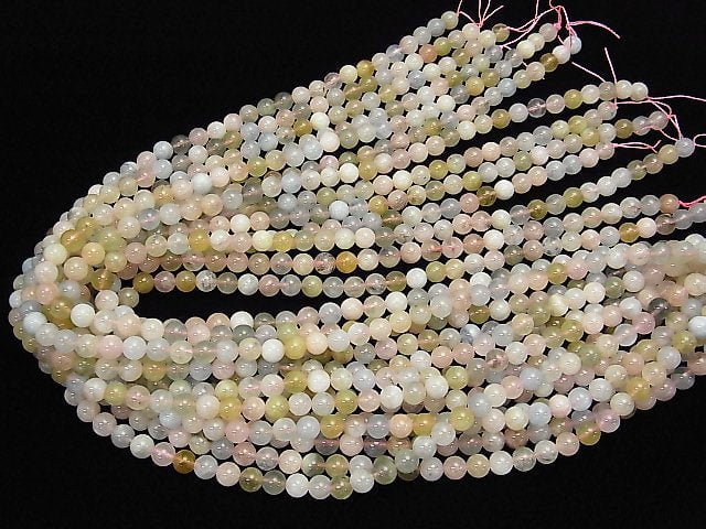 Beryl Mix (Multicolor Aquamarine) AA Round 6mm 1strand beads (aprx.15inch/38cm)