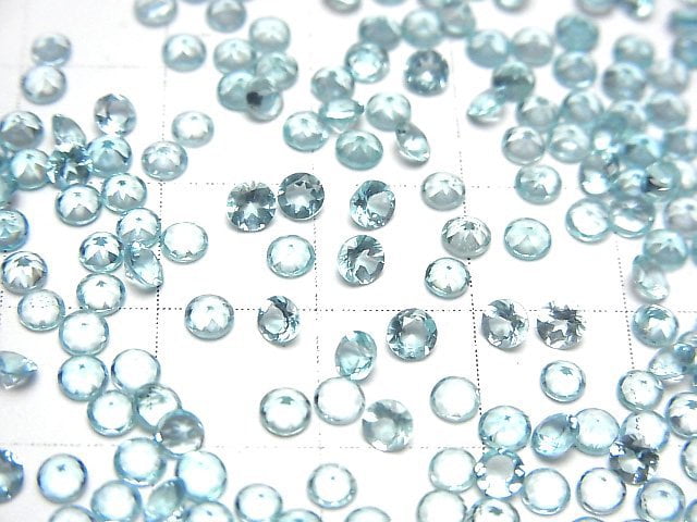 Hochwertiger Apatit AAA Lose Stein Runde Facettiert 3x3mm 10Stk