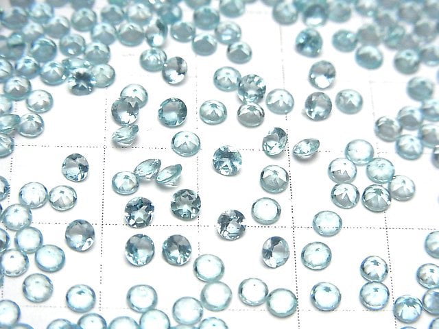 Hochwertiger Apatit AAA Lose Stein Runde Facettiert 3x3mm 10Stk