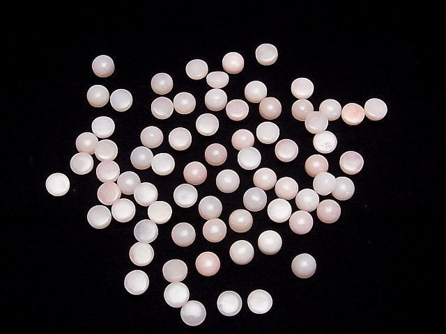 Rosa Opal AAA- runder Cabochon 6x6mm 5Stücke
