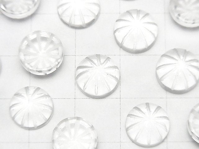 高品質水晶 AAA 雕刻圓形蛋面 10x10mm 3顆