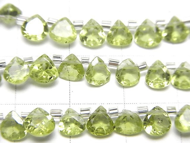 高品質橄欖石 AAA 栗子刻面 5x5mm 半串或 1 串珠子 (28 顆)