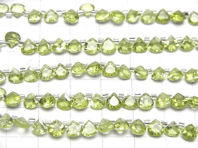 Hochwertiger Peridot AAA- Kastanienfarben facettiert 5x5mm halb oder 1 Strang Perlen (28 Stück)