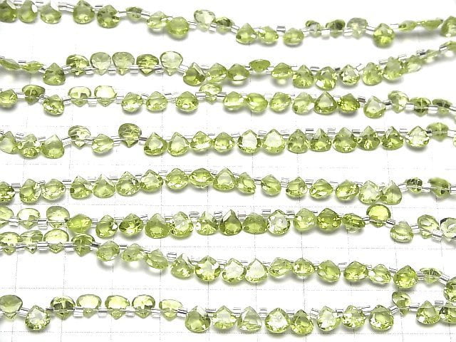 Hochwertiger Peridot AAA- Kastanienfarben facettiert 5x5mm halb oder 1 Strang Perlen (28 Stück)