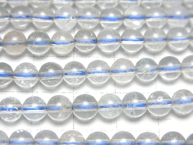 天然白黃玉 AA++ 圓形 6mm 半串或一串珠子 (約15英吋/36公分)