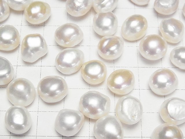 淡水珍珠 AA++ 散珠 馬鈴薯形-不規則形 11-14mm 白色 5顆