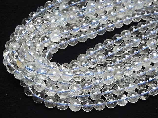 Natürlicher weißer Topas AA++ runde 10mm halbe oder 1strang Perlen (ca. 15 Zoll/37 cm)