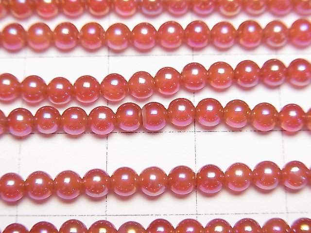 閃光紅瑪瑙圓珠 3mm 1串 (約15英吋/37公分)