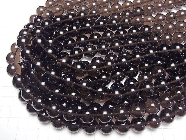 Mexiko Schwarzes Eis-Obsidian AAA Rund 14mm halb oder 1 Strang Perlen (ca. 15 Zoll/37 cm)