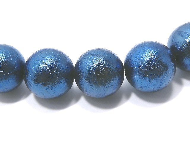 獨一無二的隕石圓珠手鍊8毫米藍色四號
