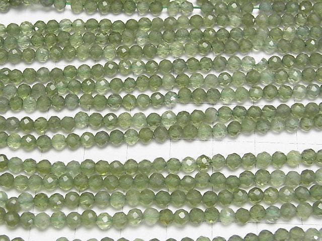 High Quality! Green Apatite AA++ Faceted Round 4mm 1strand beads (aprx.15inch/36cm)