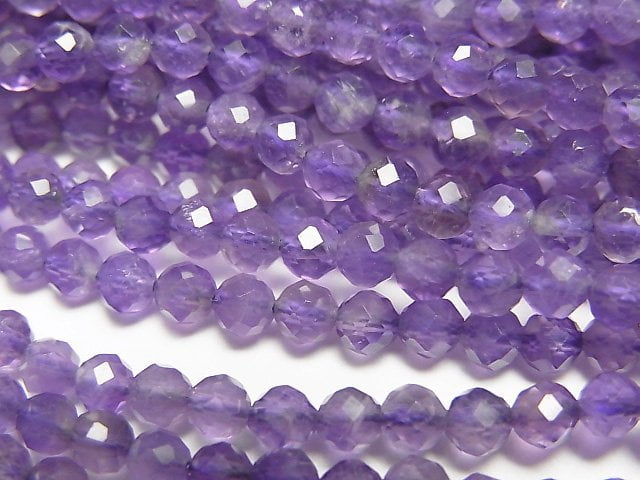 Amethyst, Faceted Round Gemstone Beads