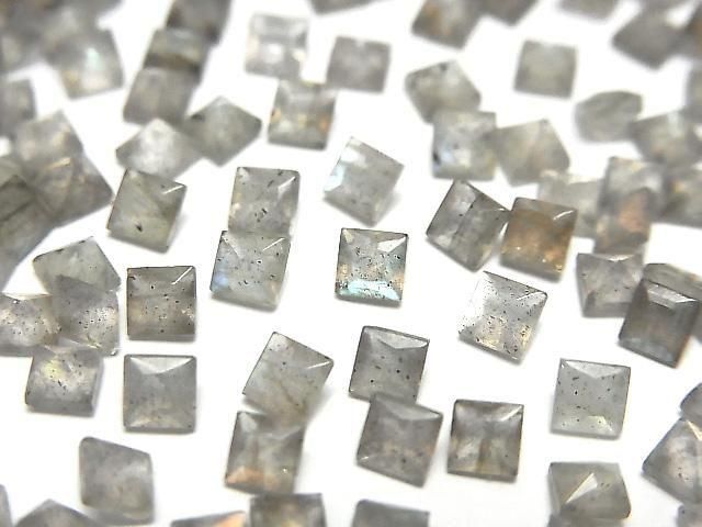 拉長石 AA++ 裸石 公主方形切割 3x3mm 10顆