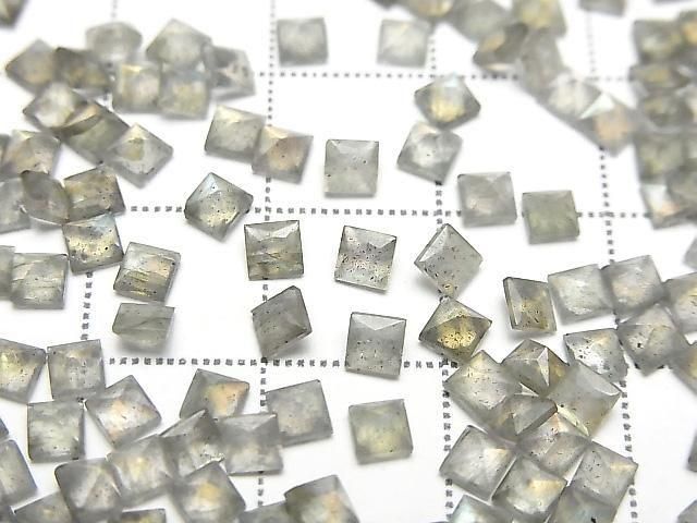 拉長石 AA++ 裸石 公主方形切割 3x3mm 10顆